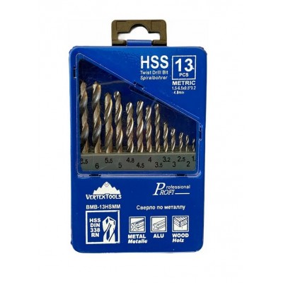 НАБОР СВЕРЛ HSS 13 предметов от 1.5 до 6.5 мм (1/ 50)