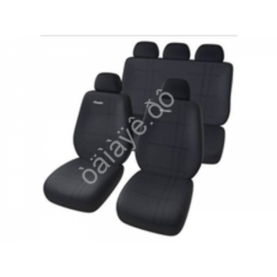 Чехлы на сиденья 9пр., черные+черная нитка М5, Classic series /1/10_