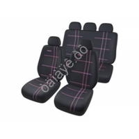 Чехлы на сиденья 9пр., черные+розовая нитка М5, Classic series /1/10_