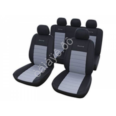 Чехлы на сиденья 9пр., черные+серая вставка М5, Racing series /1/10_