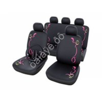 Чехлы на сиденья 12пр., черные+цветной узор М5, Flower series /1/10_