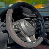 Оплетка на руль PSV ALCANTARA Fiber (Черный/Отстрочка красная) М, экокожа Оплетка на руль PSV ALCANTARA Fiber (Черный/Отстрочка красная) М, экокожа