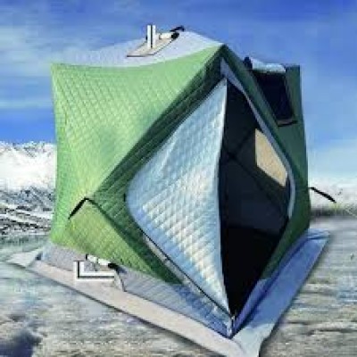 Трехслойная зимняя палатка куб для рыбалки