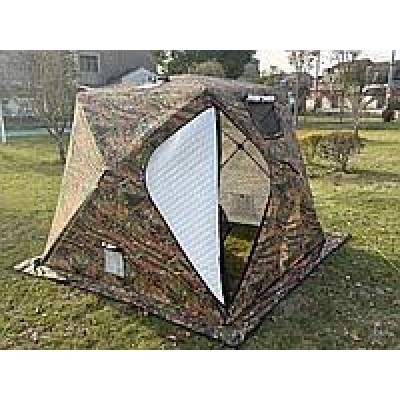 Трехслойная зимняя палатка куб для рыбалки (240х240х205см)