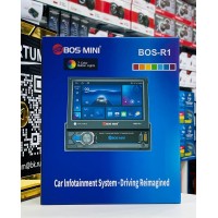 Автомагнитола 1DIN BOS-MINI с выдвижным экраном R1 Android 7" 4+64GB