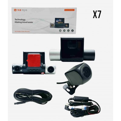 Авто-видеорегистратор X7 4K с Wi-Fi и тремя камерами