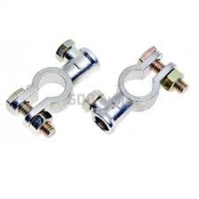 Клеммы АКБ алюминиевые, зажим болтом (к-т 2 шт.)