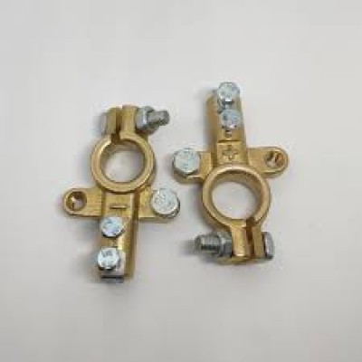 Клемма АКБ комплект латунь усиленная легковая (к-т 2 шт.)