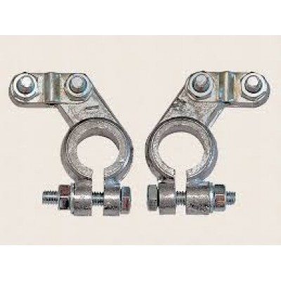 Клемма АКБ комплект свинцовая с зажимом угловая МЗ (к-т 2 шт.)