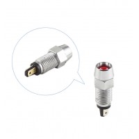 Лампа индикаторная WL-07(red) 12В красная, светодиод., хром.корпус Лампа индикаторная WL-07(red) 12В красная, светодиод., хром.корпус