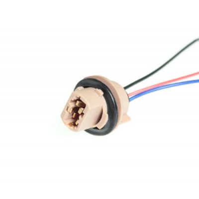 Патрон под лампу W21/5W (T20 двухконт.) с проводами, пластик TM Nord YADA