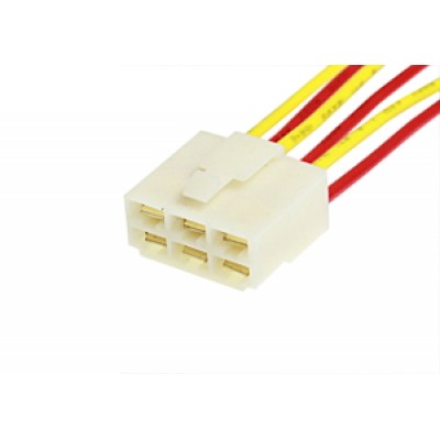 Колодка соединительная   6 конт. 6,3 мм (мама) с проводами TM Nord YADA