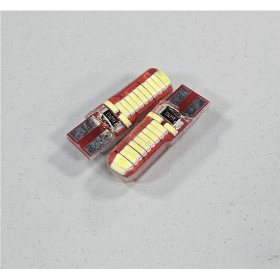 Светодиод 12В T10 24SMD белый
