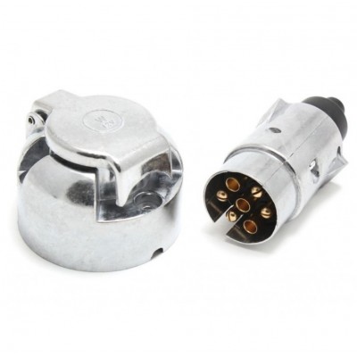 Разъем прицепа электрический (вилка+розетка), металл