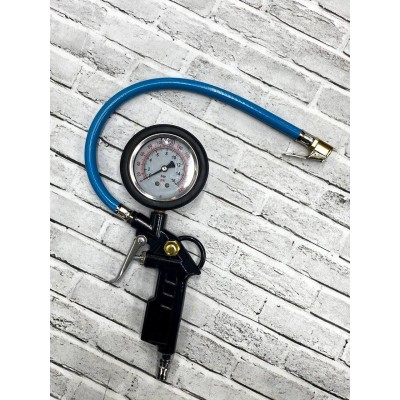 Пистолет с масленным манометром для подкачки шин (Черный)