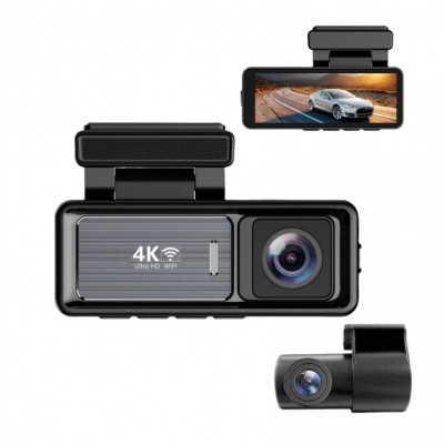 Видеорегистратор A20 4K WiFi+GPS с камерой заднего вида