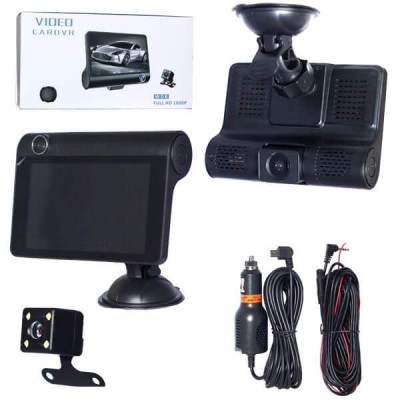 Авто-видеорегистратор  T655 с 3-мя камерами (с камерой заднего вида)