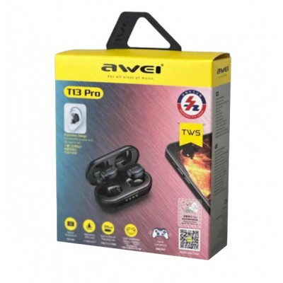 Наушники беспроводные Awei T13PRO smart touch control