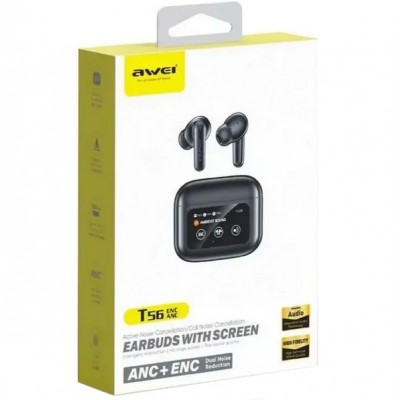 Наушники TWS AWEI T56 ANC черные