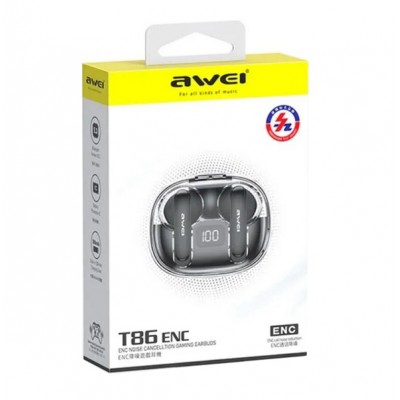 Наушники беспроводные Awei T86 ENC Gaming Earbuds
