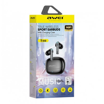 Беспроводные наушники Awei T88, черный