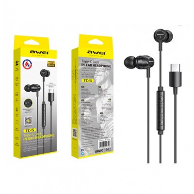 Awei наушники проводные TC-1 с микрофоном