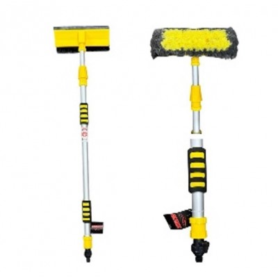 Щетка для мойки авто с телескопической ручкой 1.8м (желтый)
