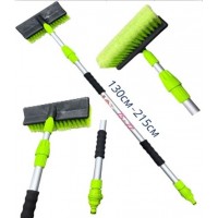 Щетка для мойки авто с телескопической ручкой 1.8м (зеленый)