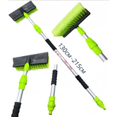 Щетка для мойки авто с телескопической ручкой 1.8м (зеленый)