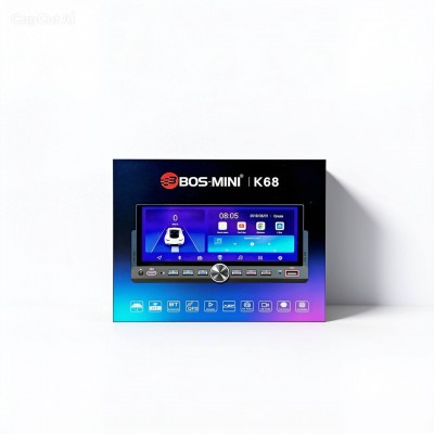 Автомагнитола Android BOS-MINI K68 (1DIN) 6.9 дюймов 4+64 4CPU,Type-C, с активным охлаждением