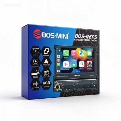 Автомагнитола BOS-MINI BOS-R6P5 MP5 с выдвижным экраном