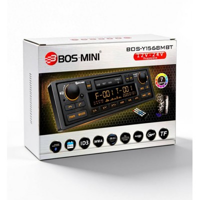 Автомагнитола BOS-MINI BOS-Y1568MBT (retro style)
