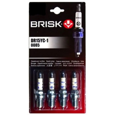 Свеча зажигания BRISK DR15YC-1, 4шт