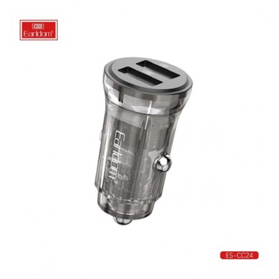 Блок питание USB (авто) Earldom ES-CC24 3.4A, 2USB выхода, прозрачный корпус