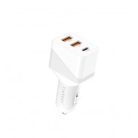 Блок питание USB (авто) Earldom ES-CC25 (20W+QC3.0) , (2USB выхода + USB- C), белый Блок питание USB (авто) Earldom ES-CC25 (20W+QC3.0) , (2USB выхода + USB- C), белый