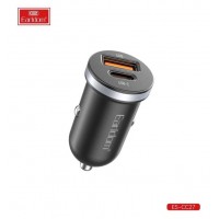 Блок питание USB (авто) Earldom ES-CC27 (30W) , (1USB выход + USB- C), черный