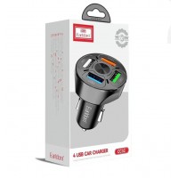 Блок питание USB (авто) Earldom ES-CC32 3.1A, 4USB выхода, черный Блок питание USB (авто) Earldom ES-CC32 3.1A, 4USB выхода, черный