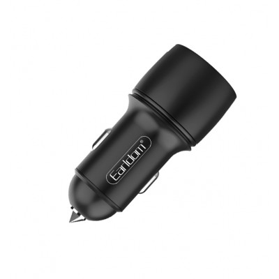 Блок питание USB (авто) Earldom ES-CC7M (36W) с кабелем для micro, 2USB выхода, черный