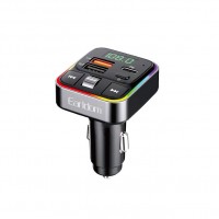 ФМ модулятор (2USB выхода + USB-C, Bluetooth) Earldom ET-M116 (27W) с подсветкой