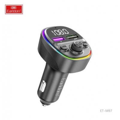 ФМ модулятор (2USB выхода, Bluetooth) Earldom ET-M97, 66W, с подсветкой ФМ модулятор (2USB выхода, Bluetooth) Earldom ET-M97, 66W, с подсветкой