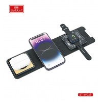 Беспроводное зарядное устройство 3в1 Earldom ET-WC35 для смартфонов/Apple Watch/Airpods, черный