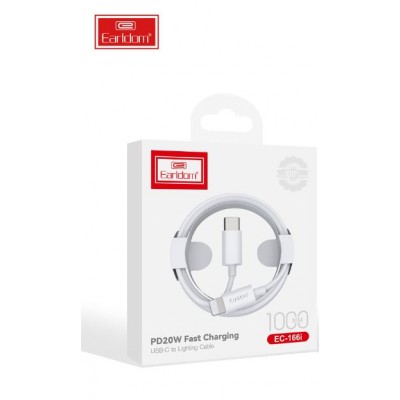 USB кабель Earldom EC-166 C-I Type C - Lightning, 20W, белый