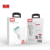 Блок питание USB (авто) Earldom ES-131 2100mAh, 2USB выхода, белый