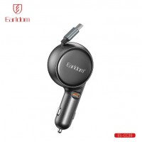 Блок питание USB (авто) Earldom ES-CC39 (60W), 1USB-C выход+ кабель авто смотка для Type C