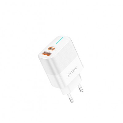 Блок питание USB (сеть) Earldom ES-EU32 38W, USB выход/Type C выход, белый