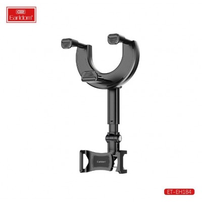 Держатель автомобильный раздвижной Earldom ET-EH184 c креплением на зеркало, черный.