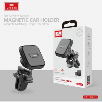 Держатель автомобильный магнитный Earldom на решетку воздуховода, черный