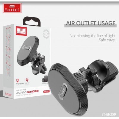 Держатель автомобильный магнитный Earldom на решетку воздуховода, черный