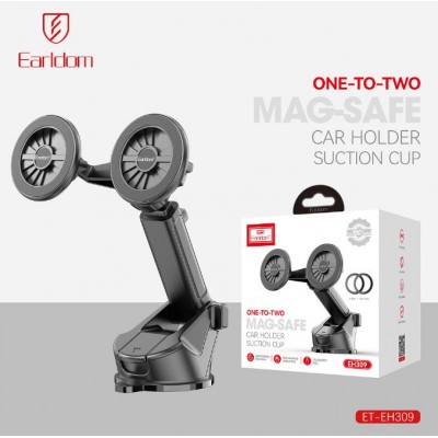 Держатель автомобильный магнитный Earldom ET-EH309 на торпеду, (на два телефона), черный