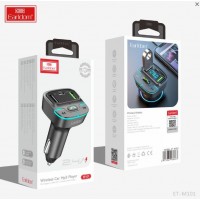 Автомобильный FM модулятор (2USB выхода + USB-C, Bluetooth) Earldom ET-M101, с подсветкой